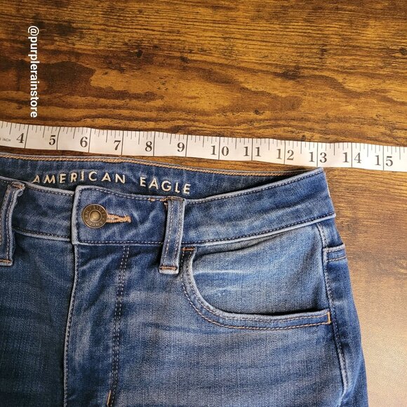 American Eagle Jeans 2 S Dream Jegging Super Hi Rise Tummy Control Medium Light - Picture 9 of 14